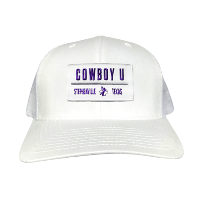 Tarleton State University Cowboy U / Hat / 250 / TAR035 / MM - White Curved Bill Mesh Snapback - Club Rehab