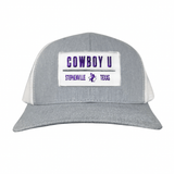 Heather Grey / White Curved Bill Mesh Snapback