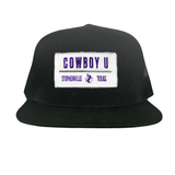 Black Flat Bill Mesh Snapback