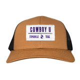 Caramel / Black Curved Bill Mesh Snapback