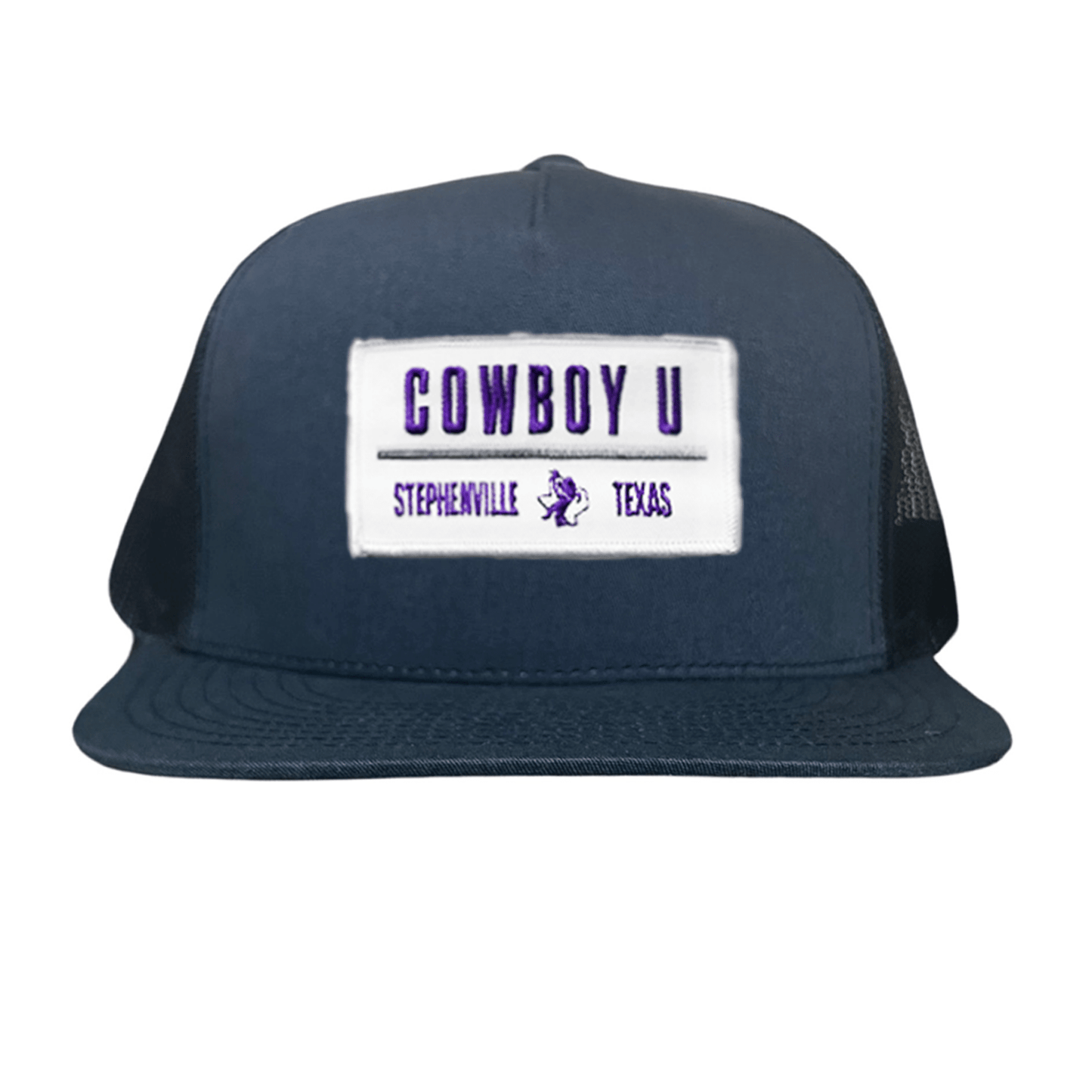 Tarleton State University Cowboy U / Hat / 250 / TAR035 / MM - Navy Flat Bill Mesh Snapback - Club Rehab