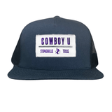 Navy Flat Bill Mesh Snapback