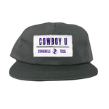 Charcoal Flat Bill Canvas Snapback