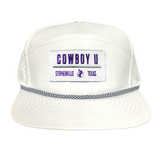Flat Bill White with Black / White Rope Canvas
