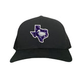 Black Curved Bill Mesh Snapback