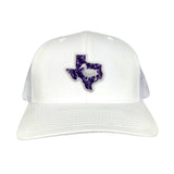 White Curved Bill Mesh Snapback