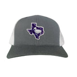 Charcoal / White Curved Bill Mesh Snapback
