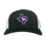 Black / White Curved Bill Mesh Snapback