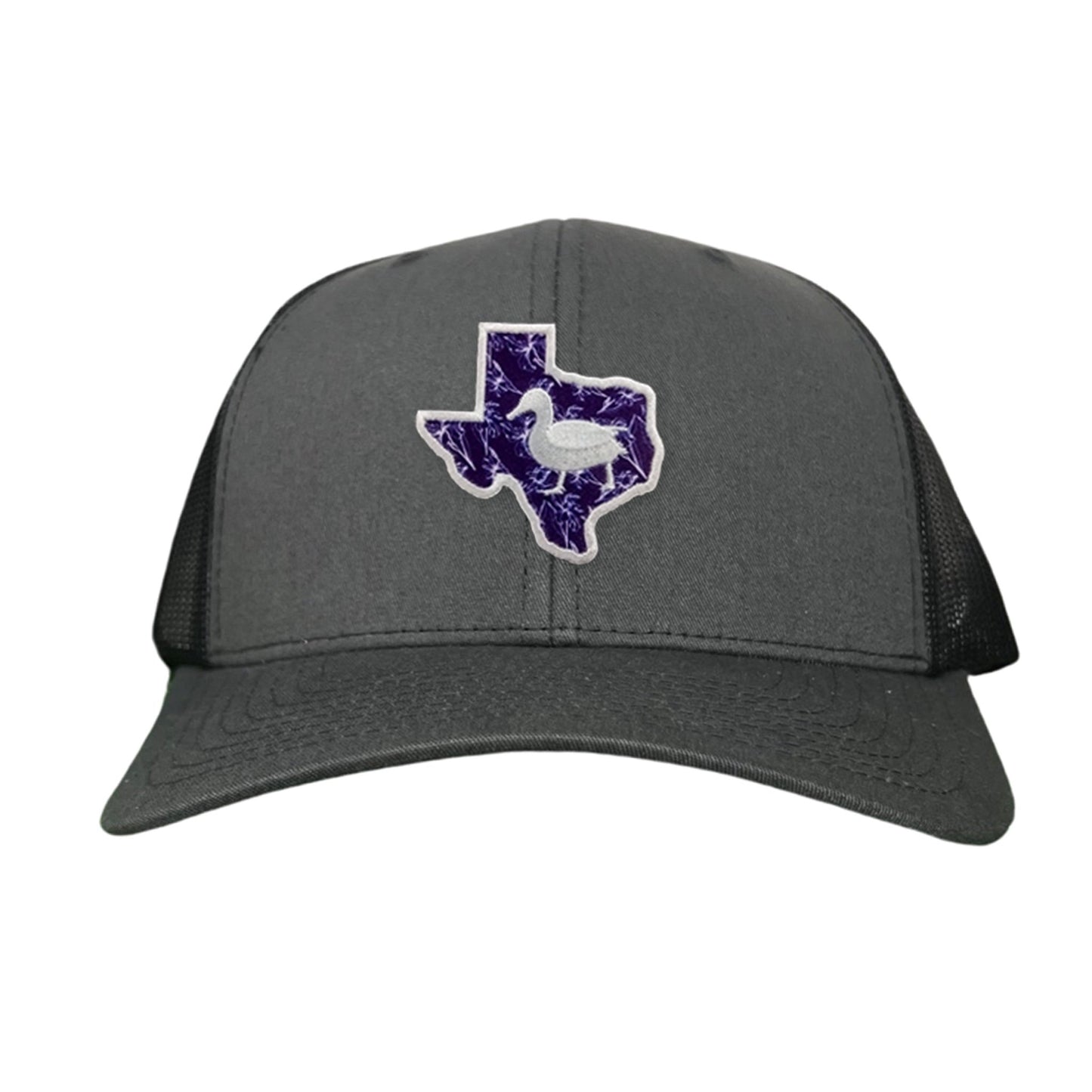 Tarleton State University State of Texas Oscar P / Hat / 177 / TAR006 / MG - Charcoal Curved Bill Mesh Snapback - Club Rehab