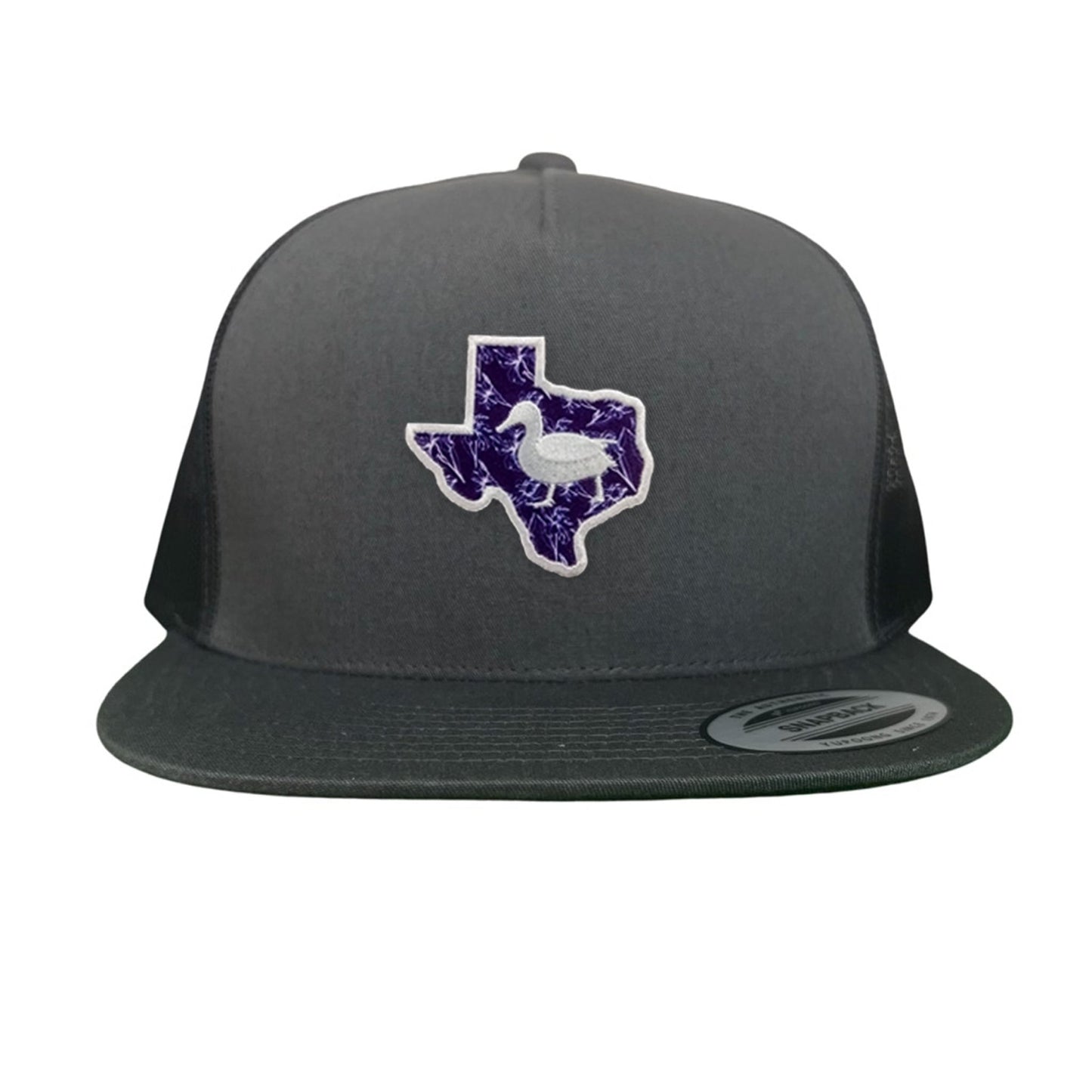 Tarleton State University State of Texas Oscar P / Hat / 177 / TAR006 / MG - Charcoal Flat Bill Mesh Snapback - Club Rehab