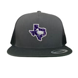 Charcoal Flat Bill Mesh Snapback