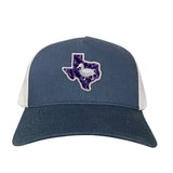 Navy / White Curved Bill Mesh Snapback
