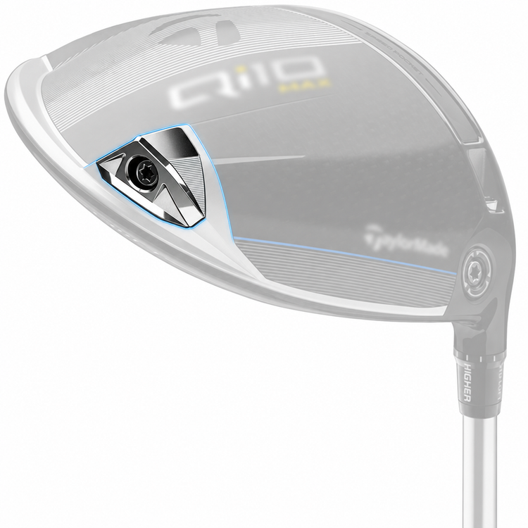Shaped rear weight shown on Qi10 MAX. Confirm handedness before ordering.
