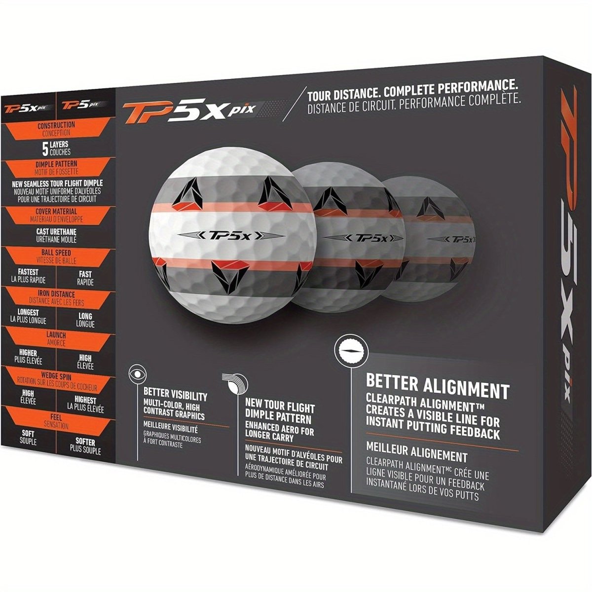 TaylorMade TP5x pix Golf Balls - 12 Pack - Club Rehab - Golf BallTaylorMade TP5x pix Golf Balls - 12 Pack