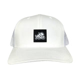 White Curved Bill Mesh Snapback