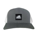 Charcoal / White Curved Bill Mesh Snapback