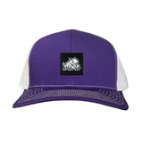 Purple / White Curved Bill Mesh Snapback
