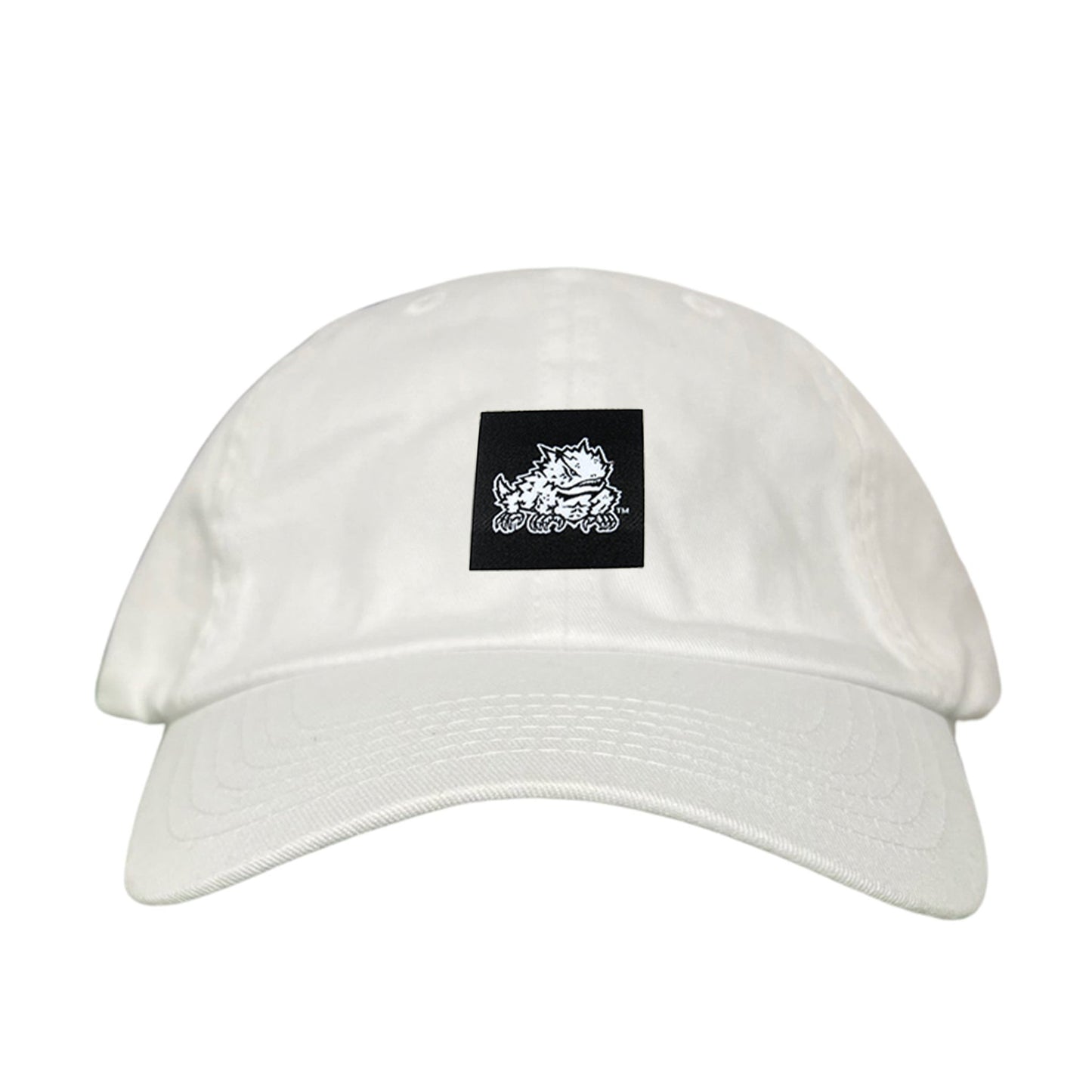 TCU Black Label Horned Frog Logo / 191 / Hat / TCU007 / MM - White Dad Hat - Club Rehab