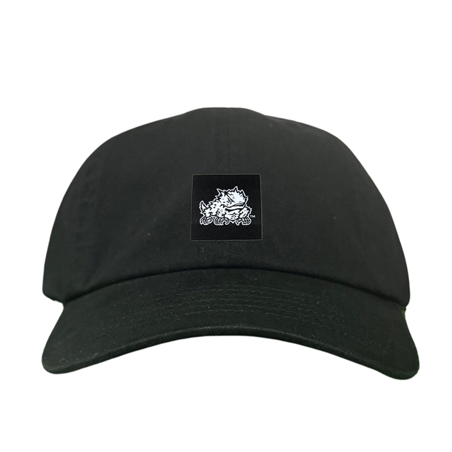 TCU Black Label Horned Frog Logo / 191 / Hat / TCU007 / MM - Black Dad Hat - Club Rehab