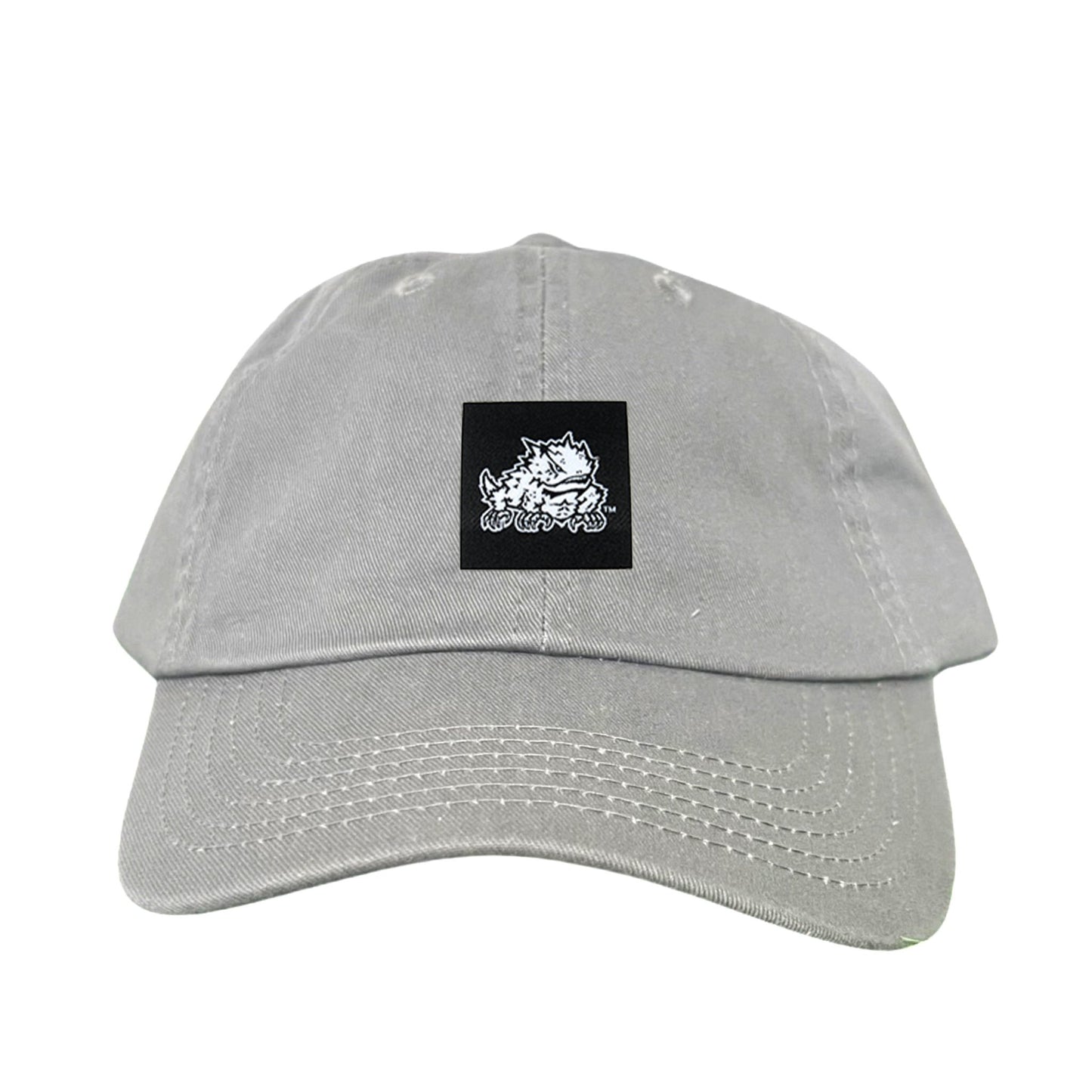 TCU Black Label Horned Frog Logo / 191 / Hat / TCU007 / MM - Grey Dad Hat - Club Rehab