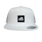 White Flat Bill Mesh Snapback
