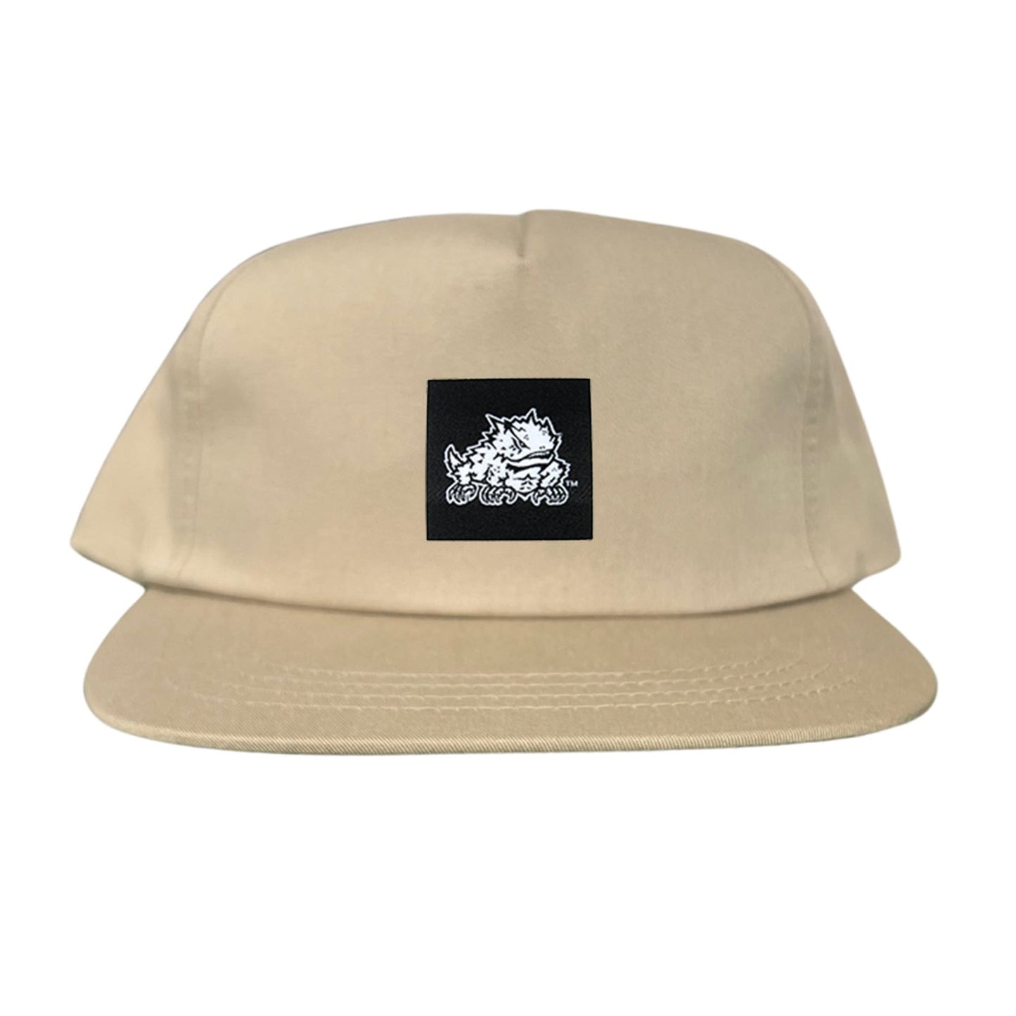 TCU Black Label Horned Frog Logo / 191 / Hat / TCU007 / MM - Khaki Flat Bill Canvas Snapback - Club Rehab