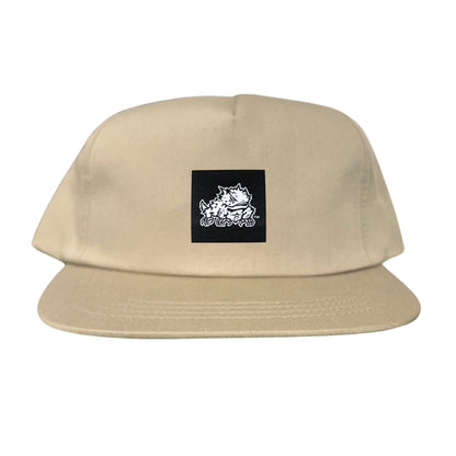 TCU Black Label Horned Frog Logo / 191 / Hat / TCU007 / MM - Khaki Flat Bill Canvas Snapback - Club Rehab