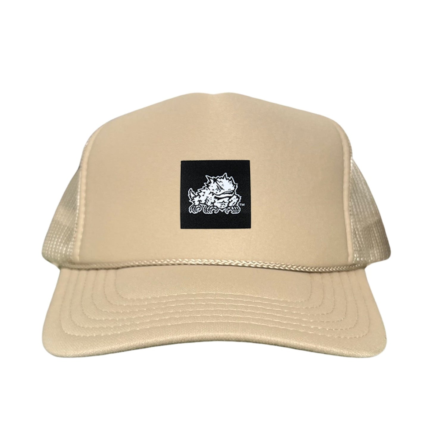 TCU Black Label Horned Frog Logo / 191 / Hat / TCU007 / MM - Khaki Foam Curved Snapback - Club Rehab