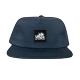 Navy Flat Bill Canvas Snapback