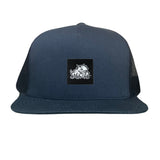 Navy Flat Bill Mesh Snapback