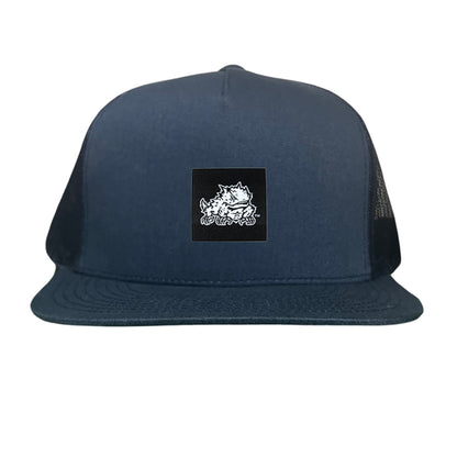 TCU Black Label Horned Frog Logo / 191 / Hat / TCU007 / MM - Navy Flat Bill Mesh Snapback - Club Rehab