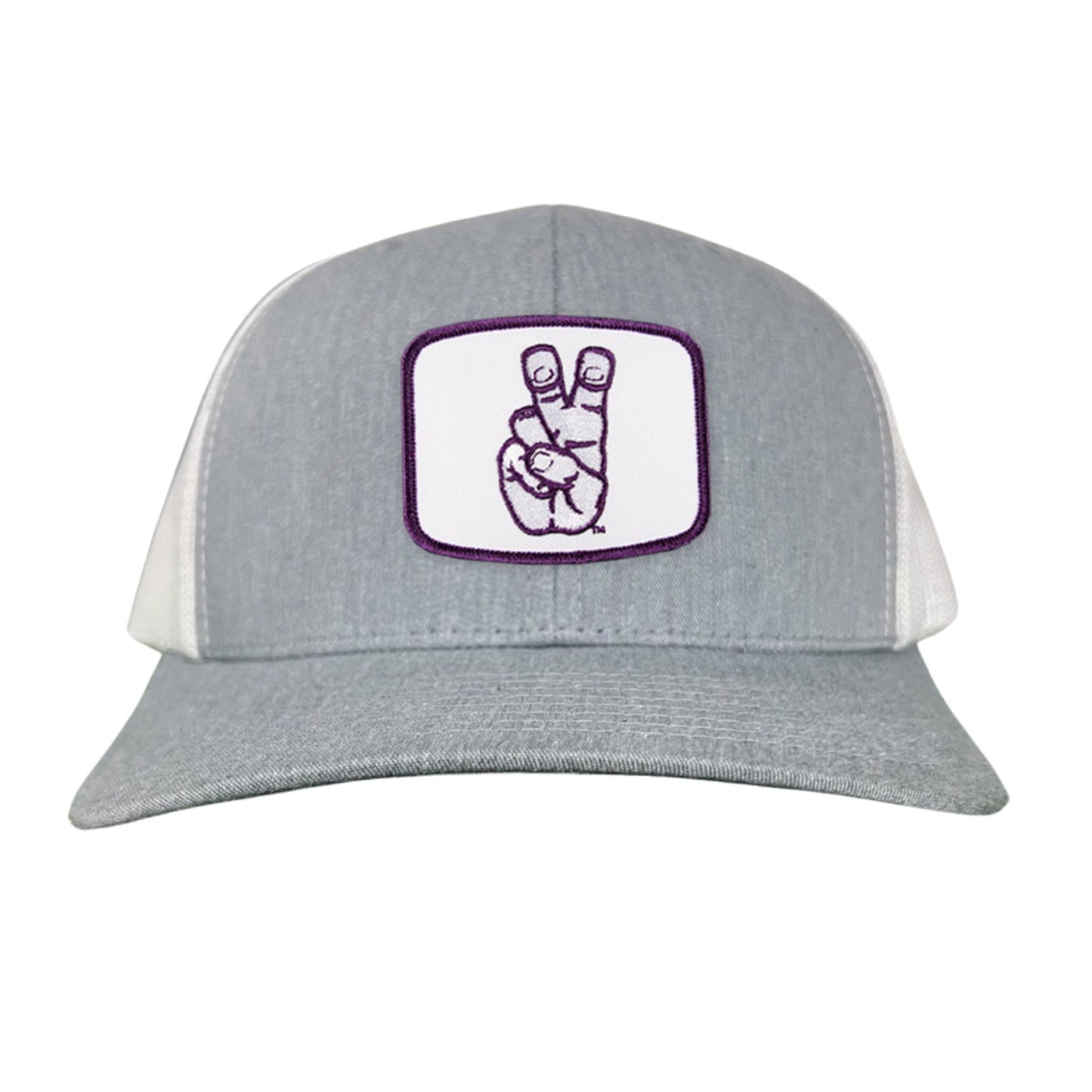 TCU Frog Hand Square Shape / Curved Bill Mesh Snapback / 126 / TCU001 - Heather Grey / White Curved Mesh Snapback - Club Rehab