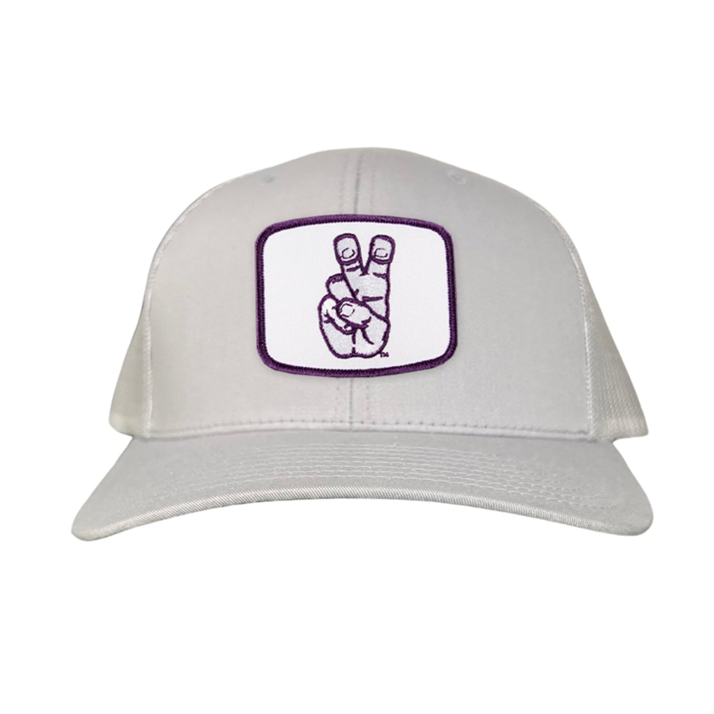 TCU Frog Hand Square Shape / Curved Bill Mesh Snapback / 126 / TCU001 - Silver Curved Mesh Snapback - Club Rehab
