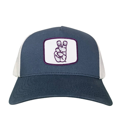 TCU Frog Hand Square Shape / Curved Bill Mesh Snapback / 126 / TCU001 - Navy Curved Mesh Snapback - Club Rehab