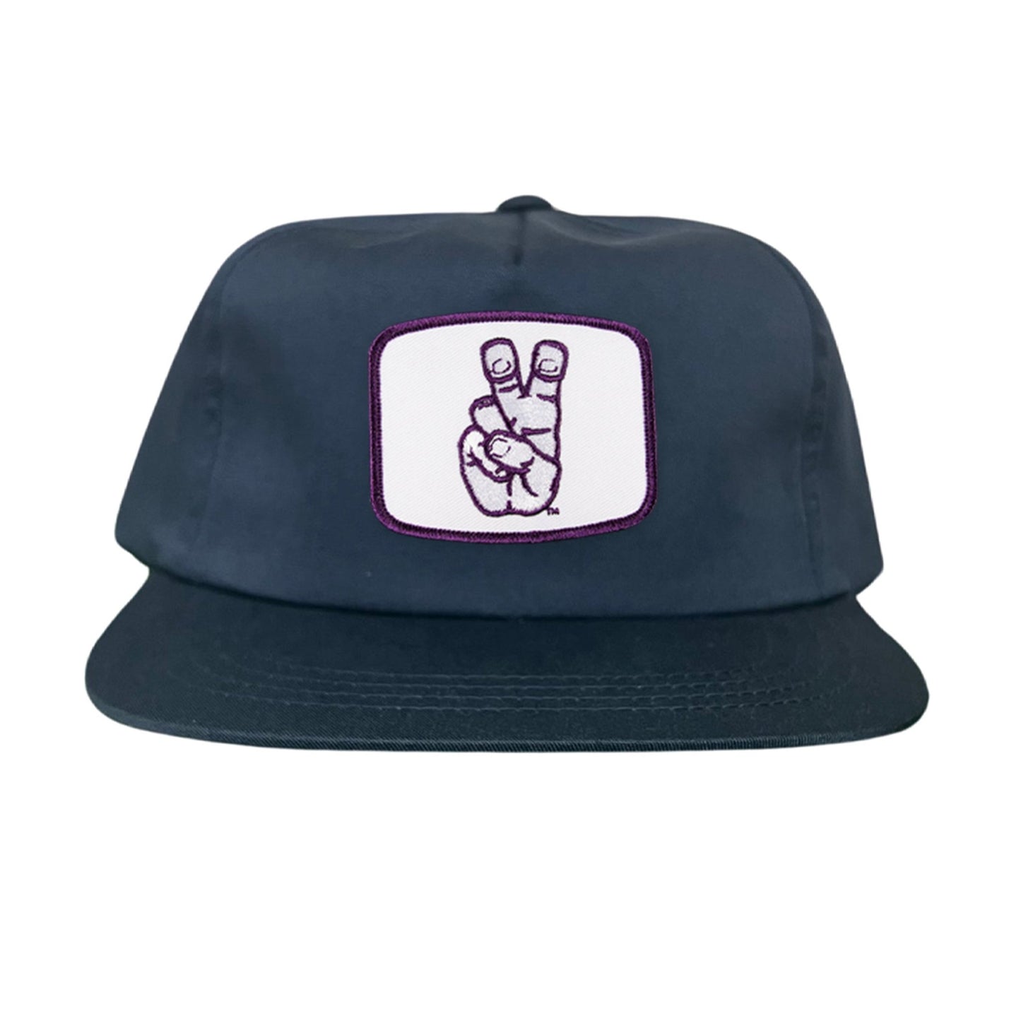 TCU Frog Hand Square Shape / Curved Bill Mesh Snapback / 126 / TCU001 - Navy Flat Bill Canvas Snapback - Club Rehab