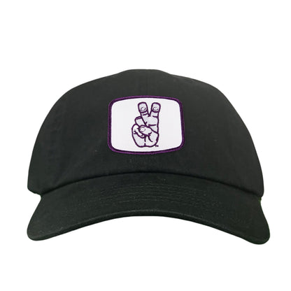 TCU Frog Hand Square Shape / Curved Bill Mesh Snapback / 126 / TCU001 - Black Dad Hat - Club Rehab