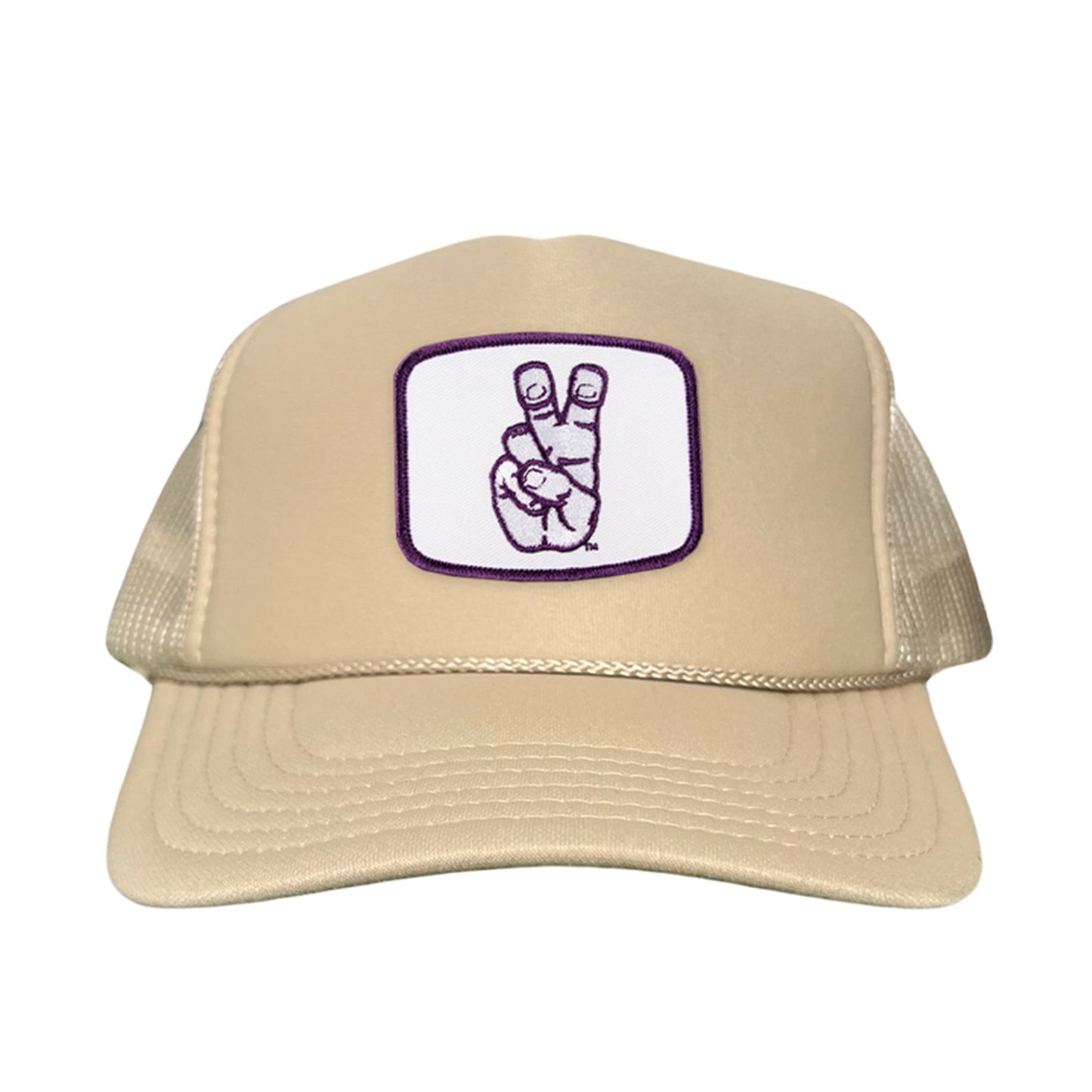 TCU Frog Hand Square Shape / Curved Bill Mesh Snapback / 126 / TCU001 - Khaki Foam Curved Snapback - Club Rehab
