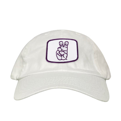 TCU Frog Hand Square Shape / Curved Bill Mesh Snapback / 126 / TCU001 - White Dad Hat - Club Rehab