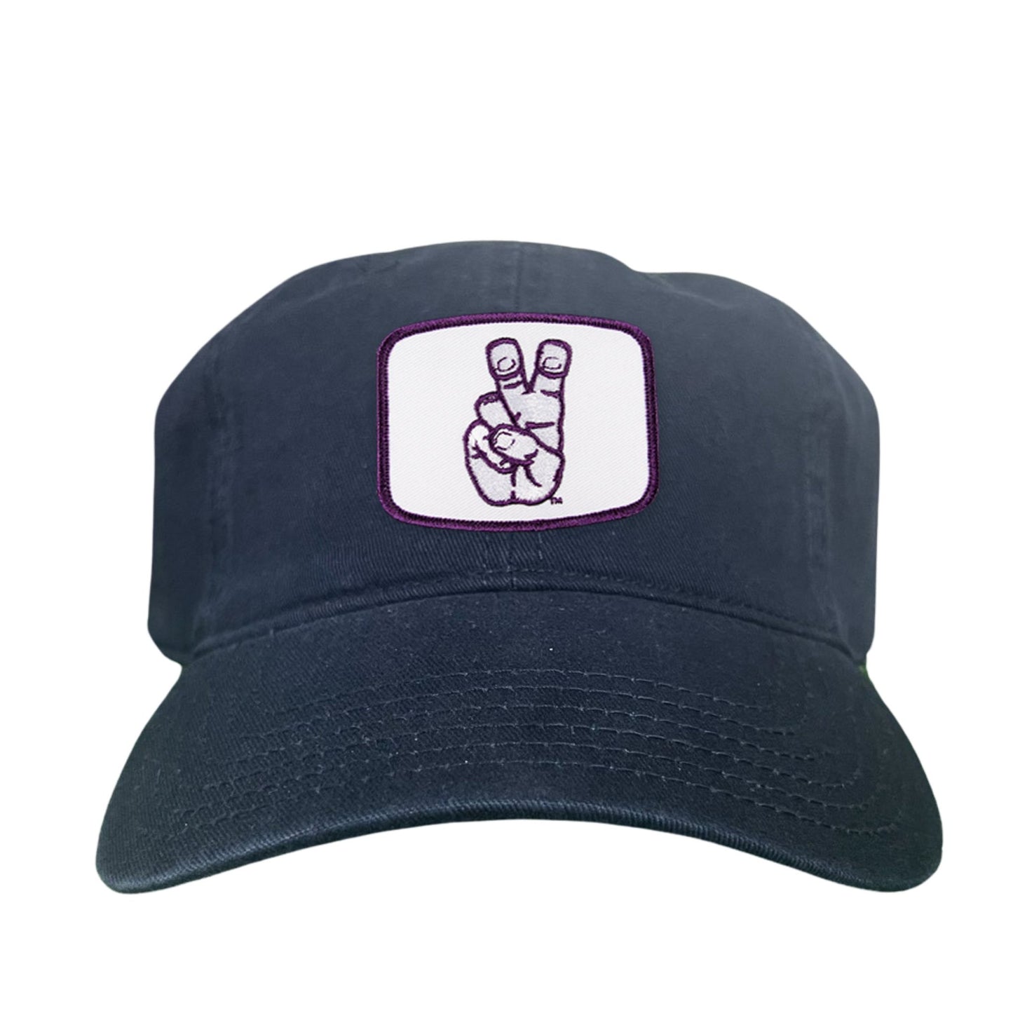 TCU Frog Hand Square Shape / Curved Bill Mesh Snapback / 126 / TCU001 - Navy Dad Hat - Club Rehab