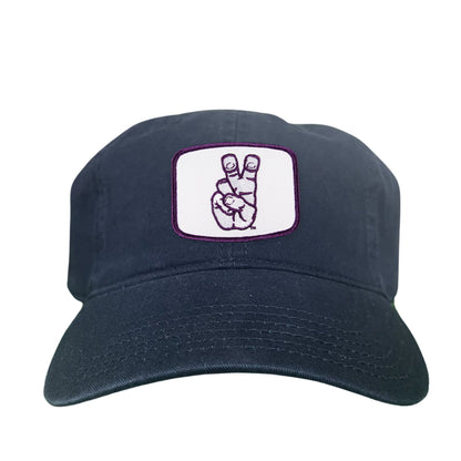 TCU Frog Hand Square Shape / Curved Bill Mesh Snapback / 126 / TCU001 - Navy Dad Hat - Club Rehab