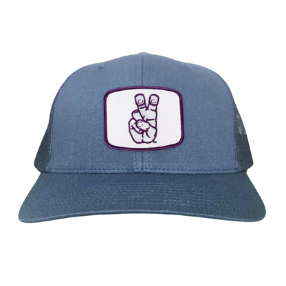 TCU Frog Hand Square Shape / Curved Bill Mesh Snapback / 126 / TCU001 - Navy Curved Mesh Snapback - Club Rehab