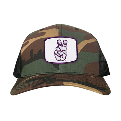 TCU Frog Hand Square Shape / Curved Bill Mesh Snapback / 126 / TCU001 - Camo Curved Mesh Snapback - Club Rehab