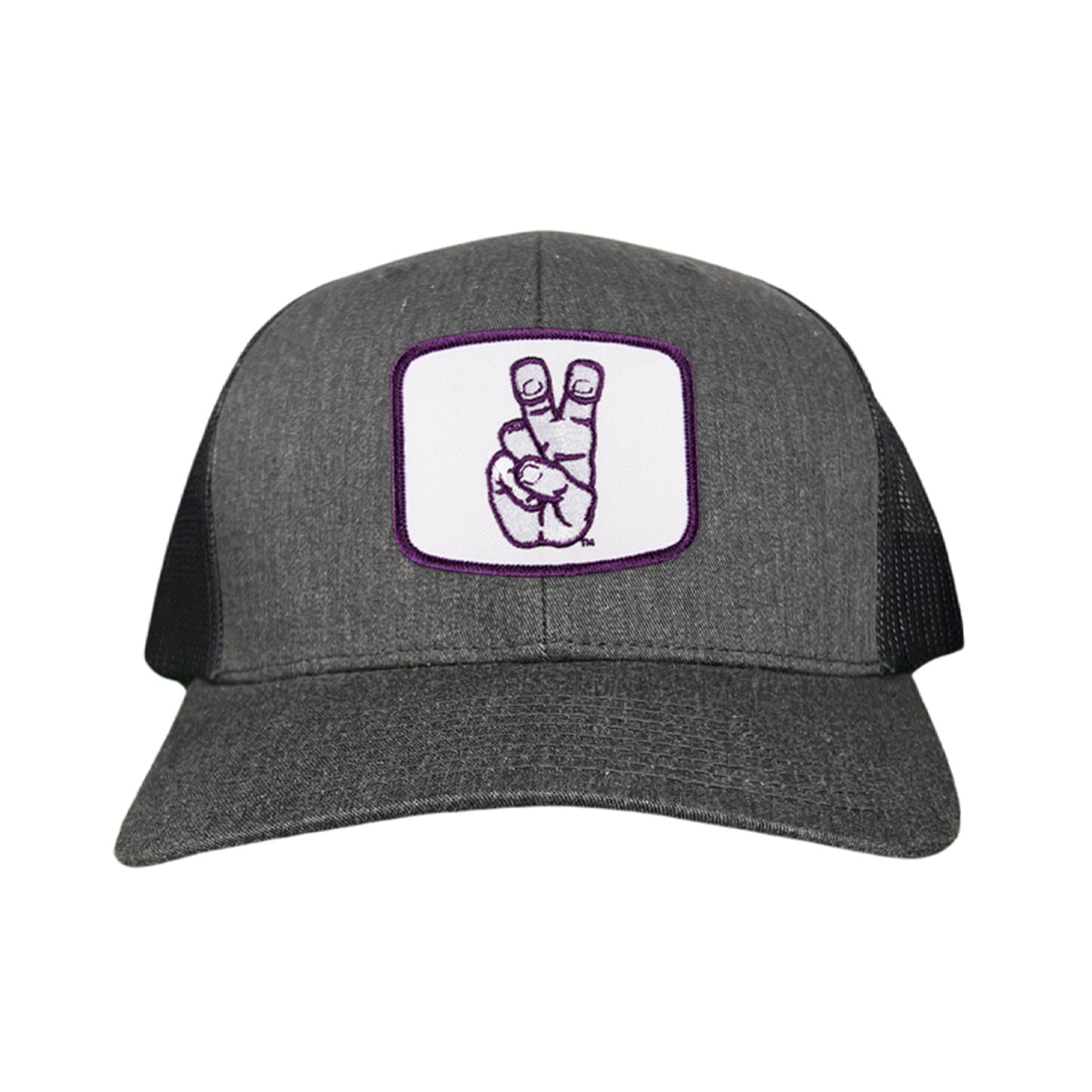 TCU Frog Hand Square Shape / Curved Bill Mesh Snapback / 126 / TCU001 - Dark Heather / Black Curved Mesh Snapback - Club Rehab