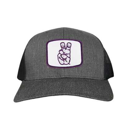 TCU Frog Hand Square Shape / Curved Bill Mesh Snapback / 126 / TCU001 - Dark Heather / Black Curved Mesh Snapback - Club Rehab