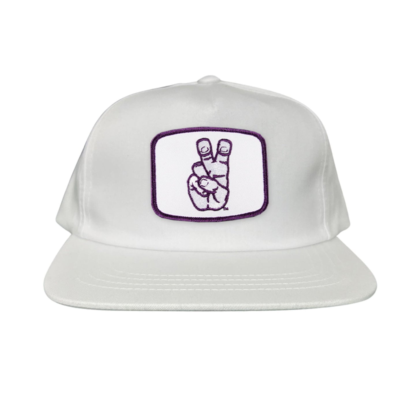 TCU Frog Hand Square Shape / Curved Bill Mesh Snapback / 126 / TCU001 - White Flat Bill Canvas Snapback - Club Rehab
