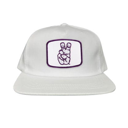 TCU Frog Hand Square Shape / Curved Bill Mesh Snapback / 126 / TCU001 - White Flat Bill Canvas Snapback - Club Rehab