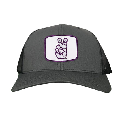 TCU Frog Hand Square Shape / Curved Bill Mesh Snapback / 126 / TCU001 - Charcoal Curved Mesh Snapback - Club Rehab