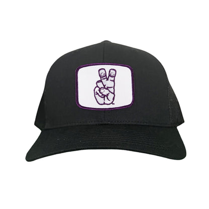 TCU Frog Hand Square Shape / Curved Bill Mesh Snapback / 126 / TCU001 - Black Curved Mesh Snapback - Club Rehab