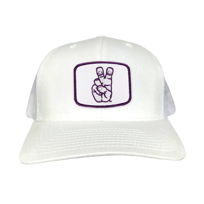 TCU Frog Hand Square Shape / Curved Bill Mesh Snapback / 126 / TCU001 - White Curved Mesh Snapback - Club Rehab