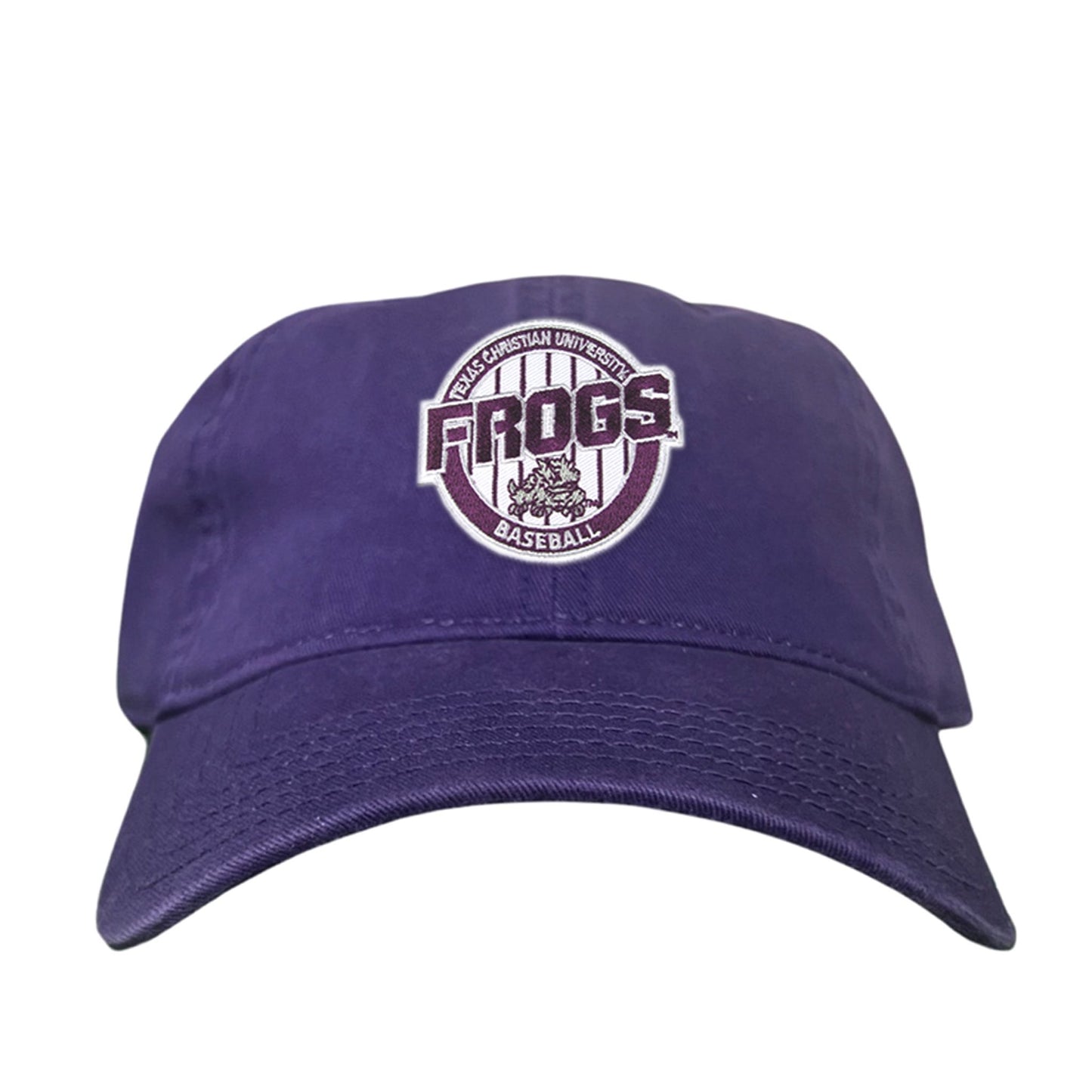 TCU / Frogs Pinstripe Circle / Hats / 216 / TCU017 / MG - Dad Hat Purple - Club Rehab